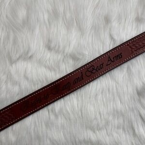 NRA national rifle association leather belt snap on size 40 right to bare arms